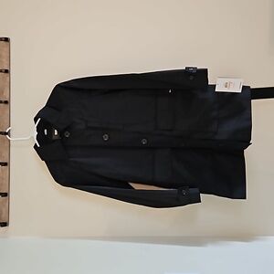 Brand New with Tags DKNY Water Resistent Black Trench Coat size small